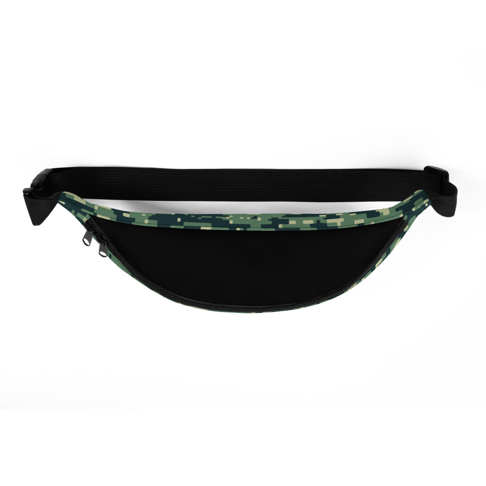 Sac Banane Camouflage - Nylon Oxford, 35x12 Cm, 3 Compartiments - Ceinture Réglable 53-89 Cm - Pour Sport, Voyage