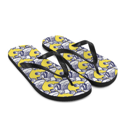 sandales avec patins à roulettes blanc sur jaune
