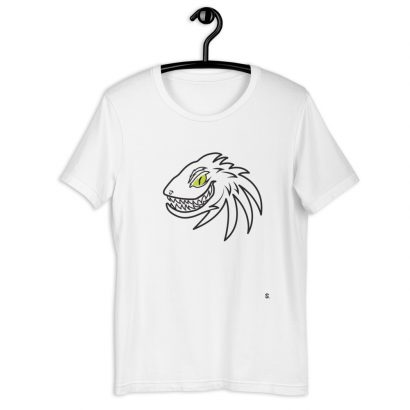t-shirt graphique blanc avec illustration de petit monstre sympathique